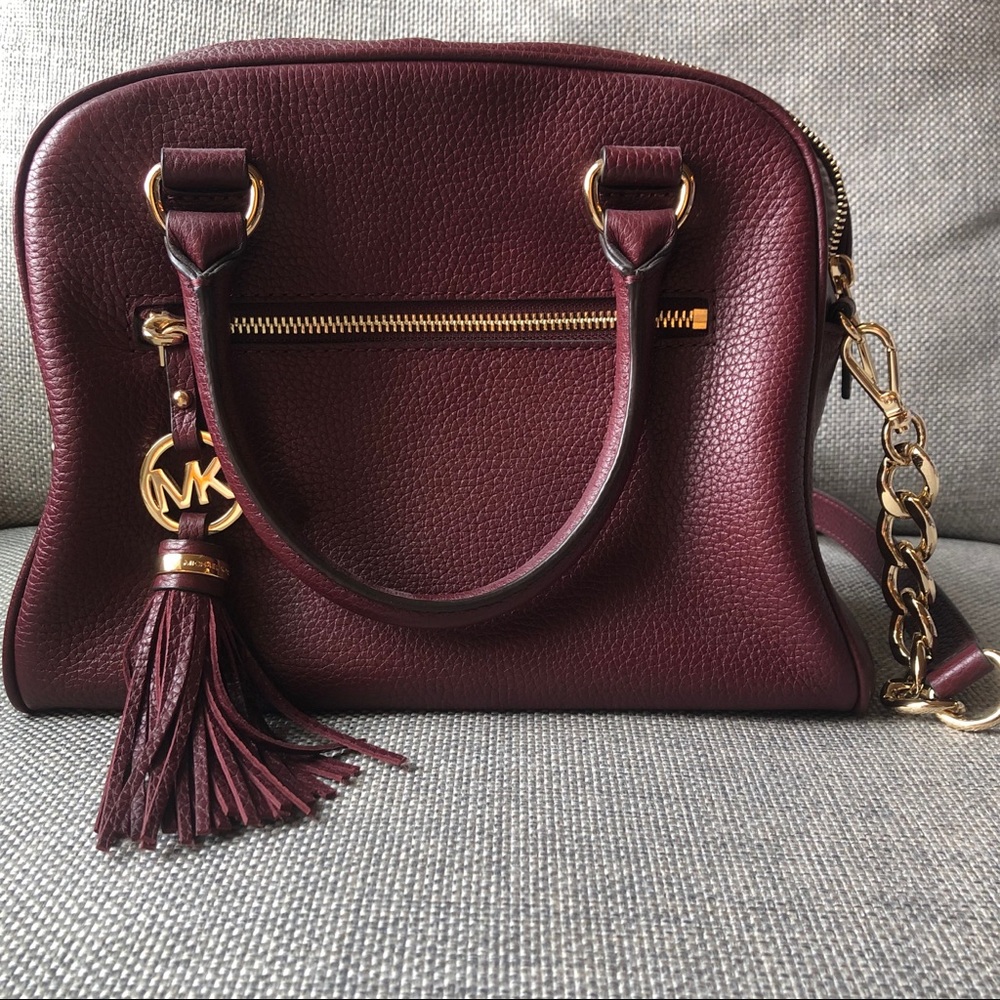 Michael Kors Burgundy Knox Satchel